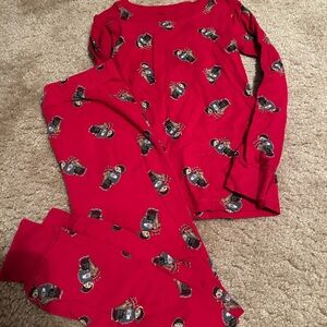 Ralph Lauren Red Kids Pajama Set with Playful Print